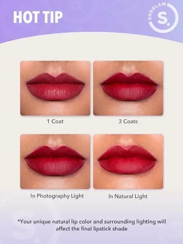 SHEGLAM Dynamatte Boom Waterproof Matte Lipstick - Rule Breaker | 0.0952 Ounce (2.7 g) thumbnail 8