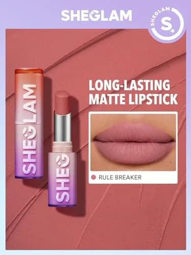 SHEGLAM Dynamatte Boom Waterproof Matte Lipstick - Rule Breaker | 0.0952 Ounce (2.7 g) thumbnail 2