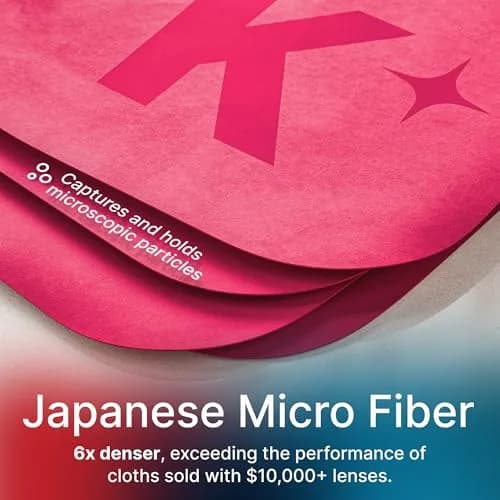 Koala Lifestyle Microfiber Cleaning Cloths | Japanese Microfiber | Pink & Orange (2-Pack, 9.5cm x 9.5cm) thumbnail 3