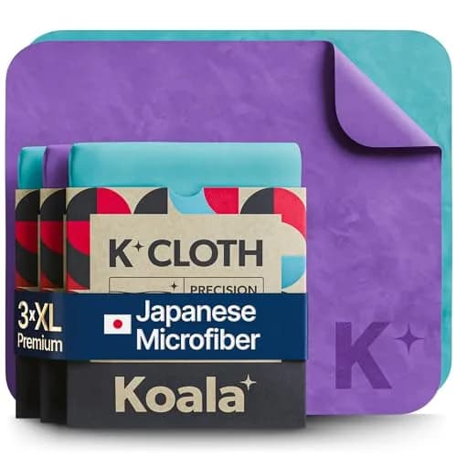 Koala Lifestyle XL Microfiber Cleaning Cloths - Purple & Blue (3 Pack) thumbnail 1