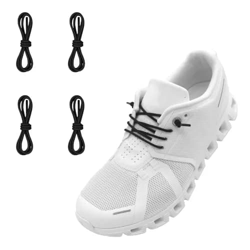 NDTEZUGT Elastic Shoe Laces for Sneakers | No Tie, 24" Black-3, 2 Pairs thumbnail 7