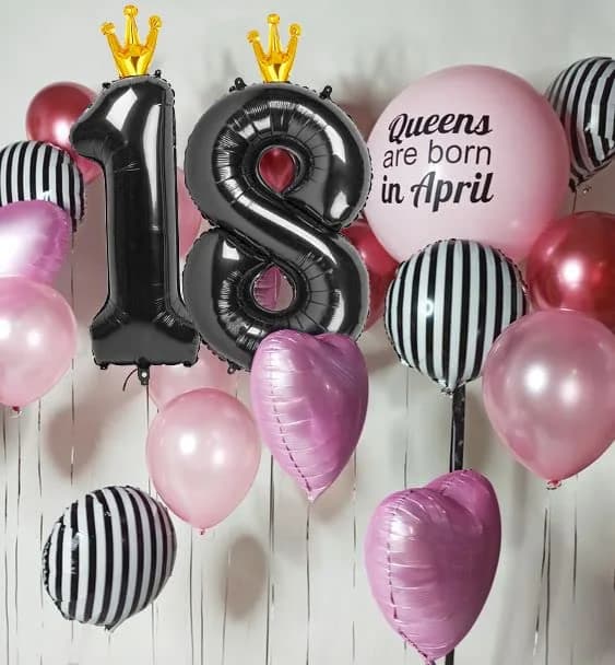 IWERP Black Crown 1 Balloon - 40 Inch Number Balloon | First Birthday Decorations thumbnail 2
