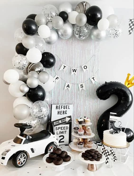 IWERP Black Crown 4 Balloon - 40 Inch Number Balloon | Reusable Foil Party Decoration thumbnail 4
