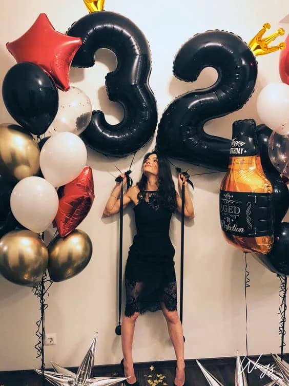 IWERP Black Crown 5 Balloon - 40 Inch Number Balloon | Reusable Foil Party Decoration thumbnail 4