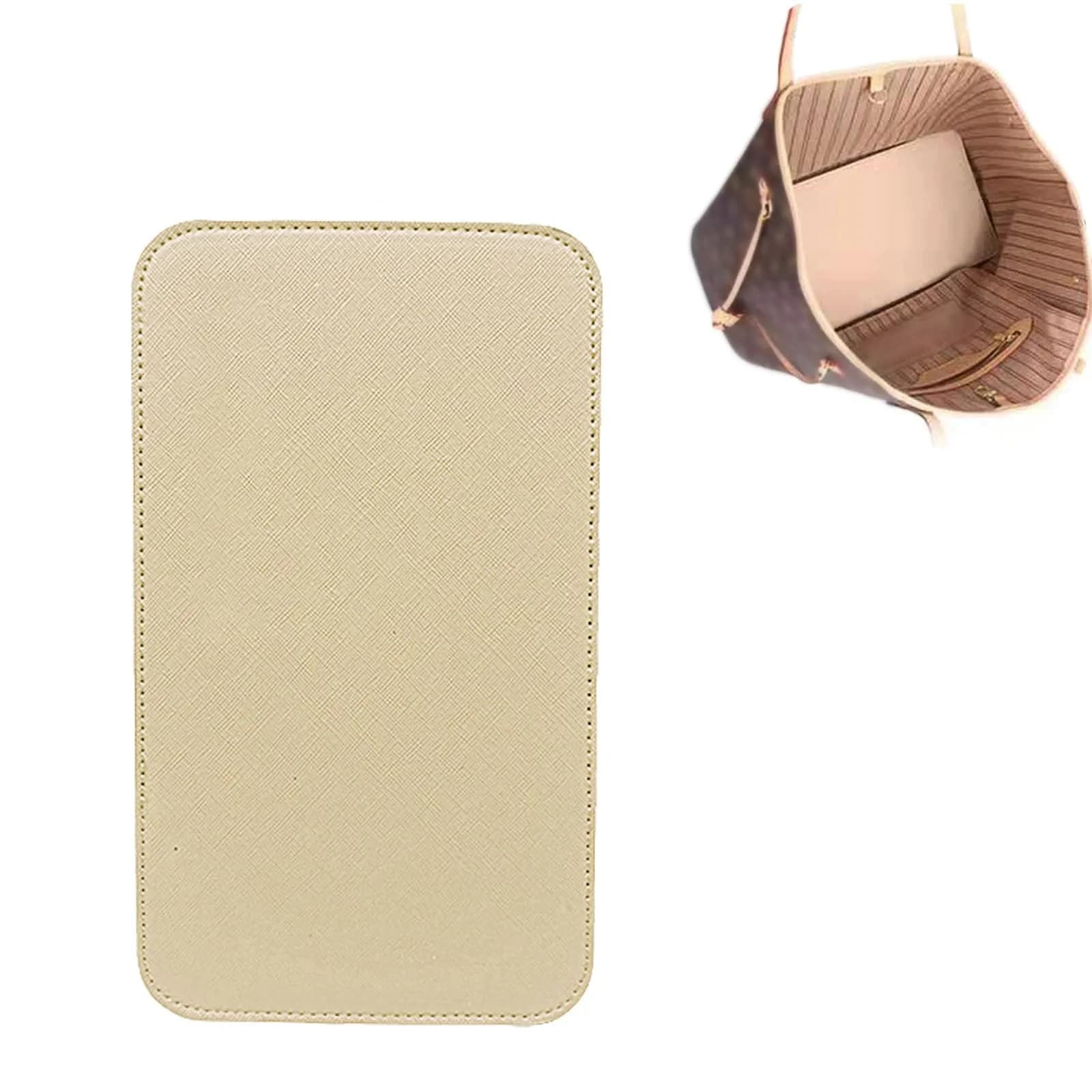 ZARSIO Handbag Base Shaper Liner Board for Speedy 30 Tote Purse | 30cm x 15cm (11.8 x 5.9 inch) Beige PU Leather