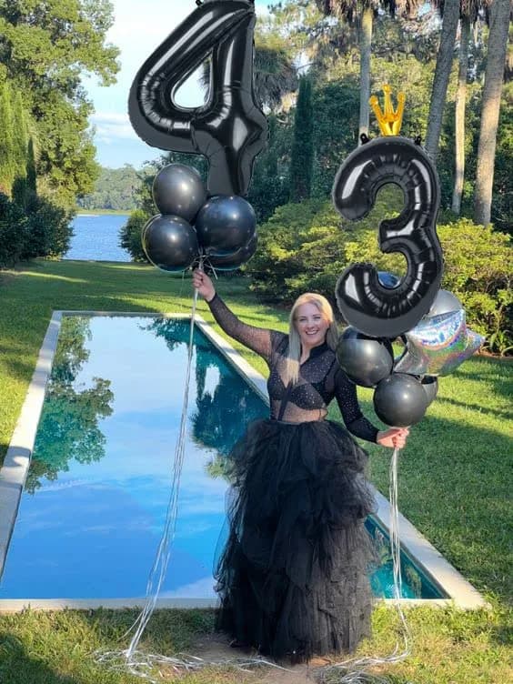 IWERP Black Crown 9 Balloon - 40 Inch Giant Foil Number 9 Birthday Decoration | Reusable Party Accessory - view 8