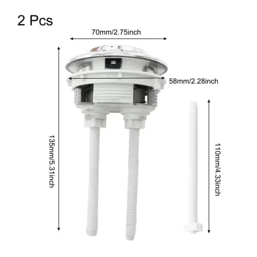 Kyuionty Dual Push Flushing Toilet Button 58mm | Water-Saving Replacement (70-120 chars) thumbnail 2