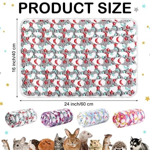Reginary Guinea Pig Fleece Cage Liners, Moon Star, 24 x 16 Inch | Waterproof & Soft Bedding for Small Pets thumbnail 5