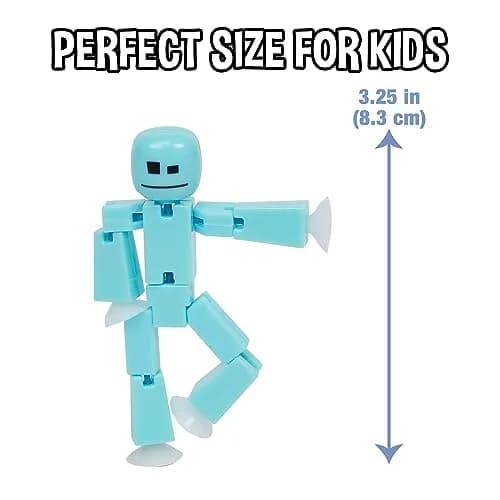 Zing StikBot Single Pack - Ice Blue Action Figure | Posable Toy for Stop Motion Animation thumbnail 3