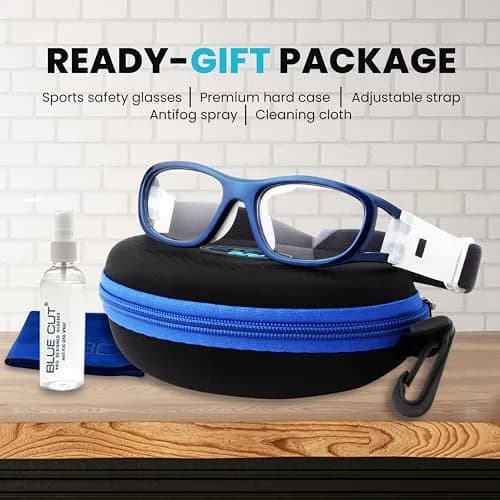 BLUE CUT Safety Basketball Goggles for Kids | Anti-Fog, Adjustable Strap, Durable Plastic Frame thumbnail 7