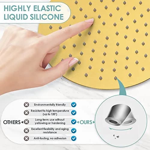 EVERSTEIN Shower System with Tub Spout | 10 Inch High Pressure Rain Shower Head & Handheld Sprayer, Brushed Gold thumbnail 7