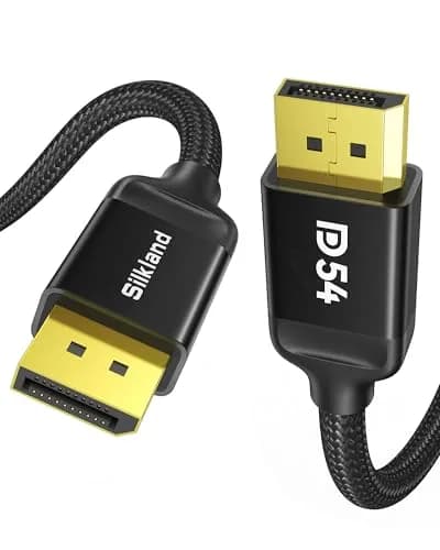 Silkland DisplayPort 2.1 Cable 15FT | 16K HDR, 54Gbps, Gold-Plated Connectors thumbnail 1