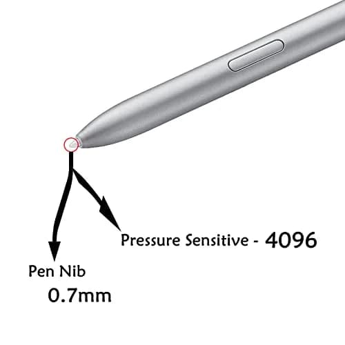 Dogxiong Mystic Silver Stylus Pen for Samsung Galaxy Tab S7 FE | 4096 Pressure Levels thumbnail 3