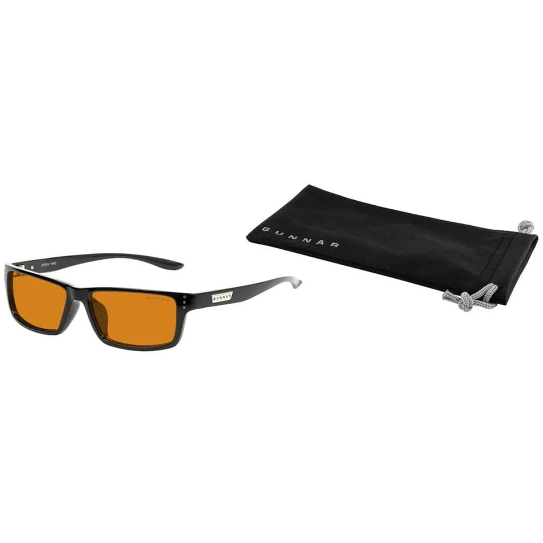 Gunnar Riot Onyx Amber Max Blue Light Blocking Computer Glasses 57 mm | Patented Lens Technology - view 5