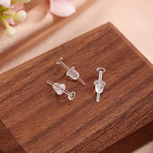 Nkwuire Clear Plastic Earrings 200 PCS | Invisible Studs for Sports, Work, DIY thumbnail 5