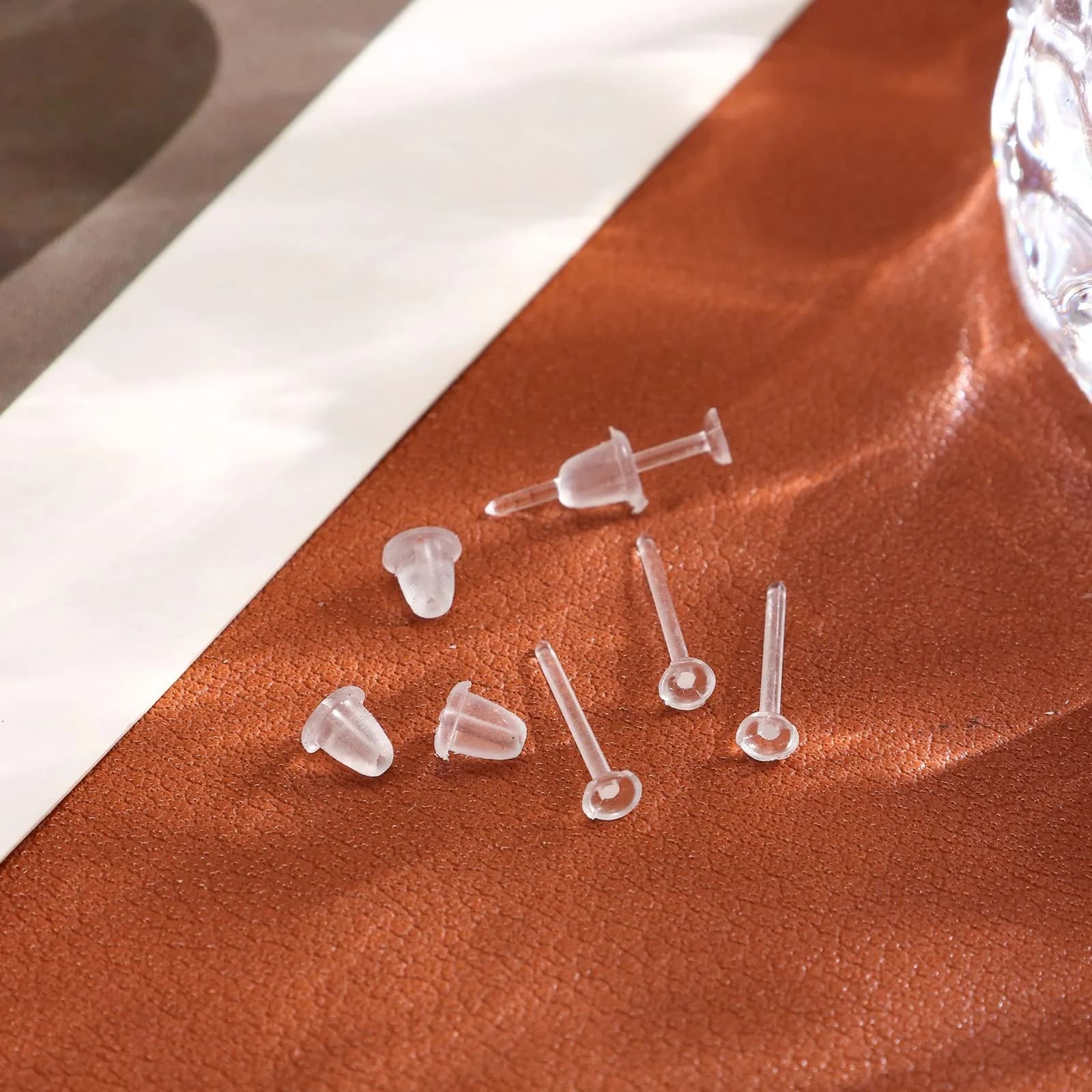 Nkwuire Clear Plastic Earrings 200 PCS | Invisible Studs for Sports, Work, DIY - view 6