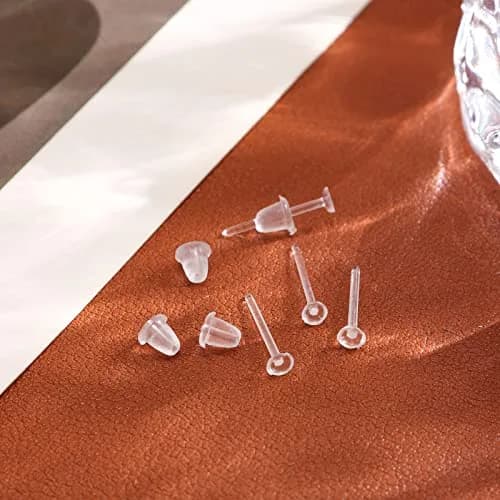 Nkwuire Clear Plastic Earrings 200 PCS | Invisible Studs for Sports, Work, DIY thumbnail 6