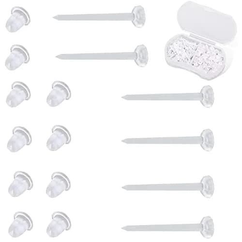 Nkwuire Clear Plastic Earrings 200 PCS | Invisible Studs for Sports, Work, DIY thumbnail 1