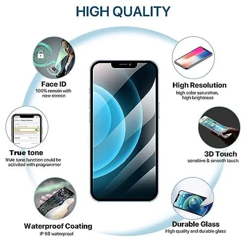 FFtopu iPhone 12 and 12 Pro Screen Replacement Kit 6.1'' LCD Display 3D Touch Full HD Digitizer Assembly | 156 g (5.5 oz) Kit thumbnail 3