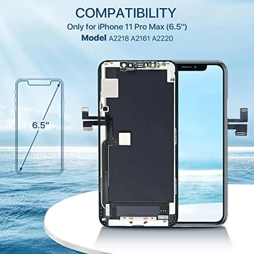 FFtopu iPhone 11 Pro Max Screen Replacement Kit 6.5'' LCD Display 3D Touch Full HD Digitizer 156 g (5.5 oz) | Repair Your Phone Screen thumbnail 2
