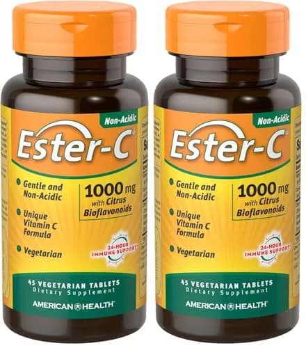 American Health Ester-C with Citrus Bioflavonoids, Tablet, 45 Count (Pack of 2) | 24-Hour Immune Support & Antioxidant thumbnail 1