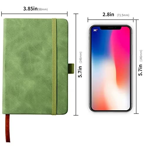 Animusphere Green Leather Pocket Notebook 10.2cm x 14.5cm (4" x 5.7") | 200 Pages, Lay-Flat Binding thumbnail 7