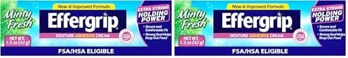 Effergrip Denture Adhesive Cream Extra Strong Holding Power 3 oz (90 ml) | Zinc-Free Formula thumbnail 1