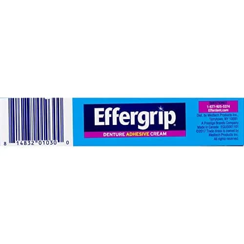 Effergrip Denture Adhesive Cream Extra Strong Holding Power 3 oz (90 ml) | Zinc-Free Formula thumbnail 2