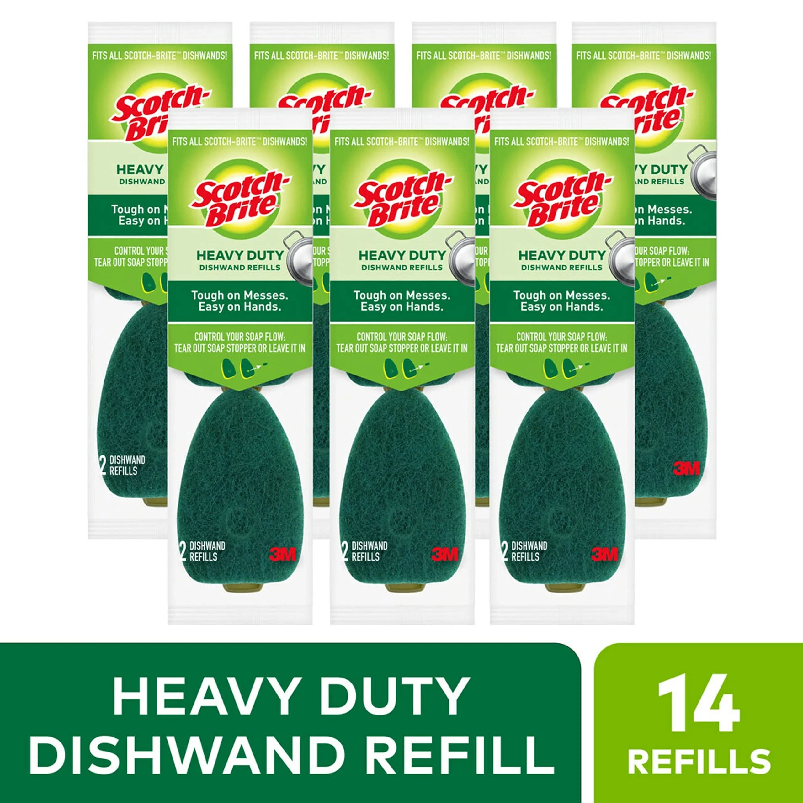 Scotch-Brite Heavy Duty Dishwand Refills 2.27 kg (5 lb) | Scrubbing Fibers Made from 100% Recycled Content - view 2