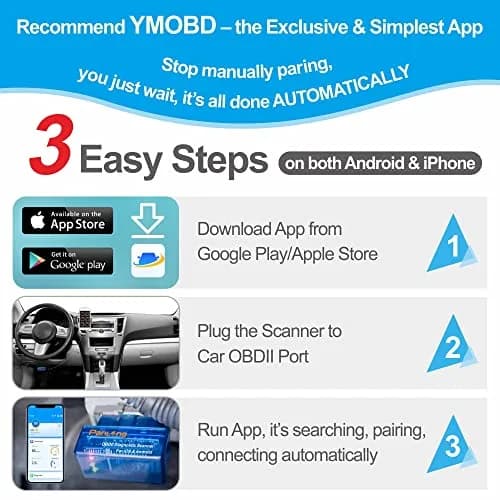 Panlong Bluetooth OBD2 Scanner for iOS Android | Reads & Clears Engine Codes thumbnail 4
