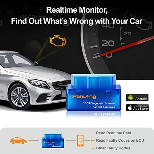 Panlong Bluetooth OBD2 Scanner for iOS Android | Reads & Clears Engine Codes thumbnail 5