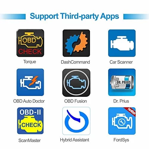 Panlong Bluetooth OBD2 Scanner for iOS Android | Reads & Clears Engine Codes thumbnail 7