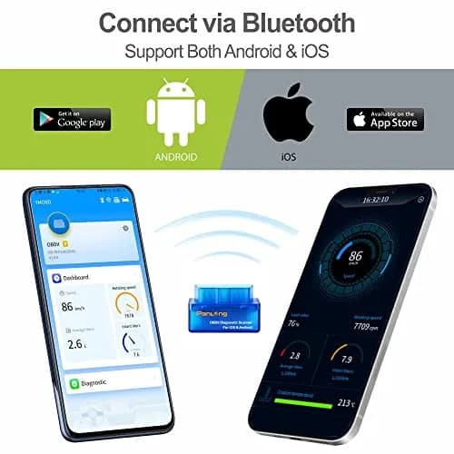 Panlong Bluetooth OBD2 Scanner for iOS Android | Reads & Clears Engine Codes thumbnail 2