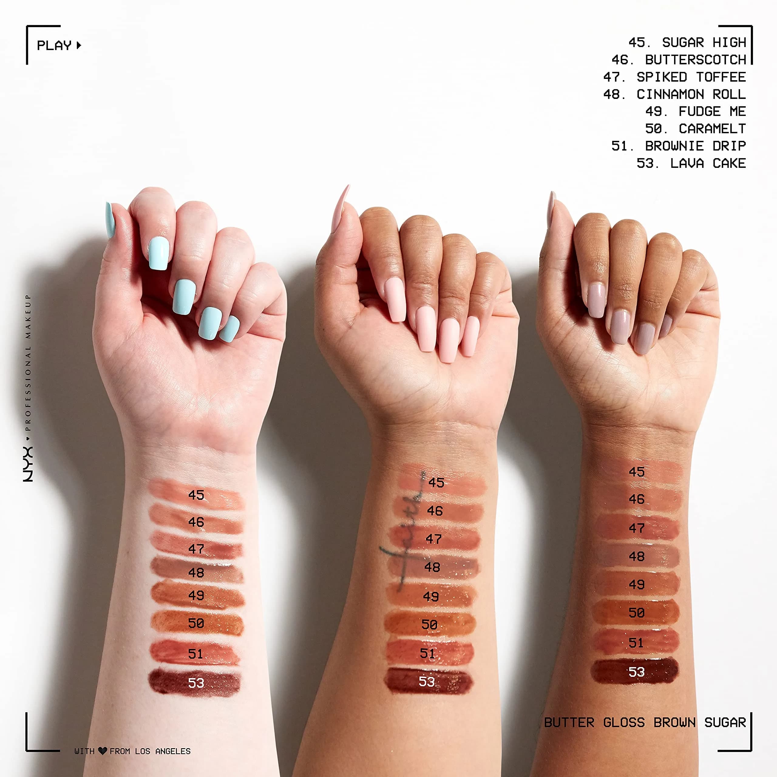 NYX PROFESSIONAL MAKEUP Butter Gloss Lip Gloss - Fudge Me (Warm Brown), Pack of 2 | Non-Sticky, Sheer to Medium Coverage for Brown Skin Tones - view 5