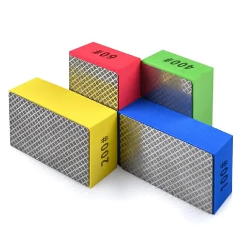 EGOFIX Diamond Hand Polishing Pads Set 92x57x31mm (4PCS, 60-400 Grit) | For Tile, Glass, Stone & Metal thumbnail 1