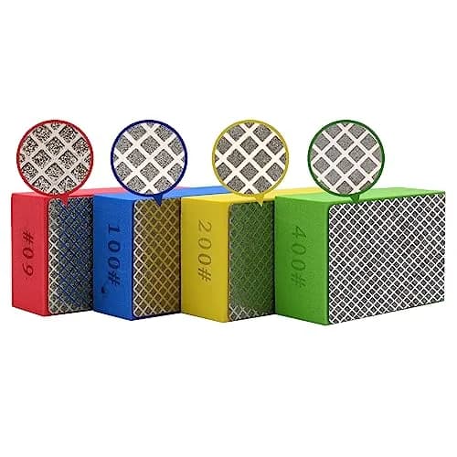 EGOFIX Diamond Hand Polishing Pads Set 92x57x31mm (4PCS, 60-400 Grit) | For Tile, Glass, Stone & Metal thumbnail 3