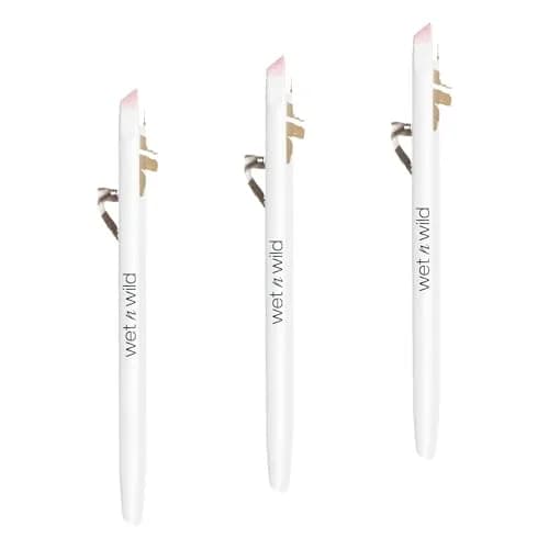 wet n wild New Brow & Liner Duo Brush, Pack of 3 | Flat Angled, Ultra-Thin Precision for Eyebrows and Eyeliner thumbnail 1