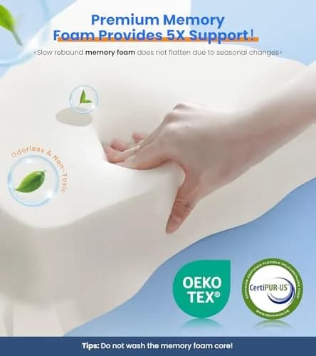 Cozyplayer Ultra Pain Relief Cooling Pillow for Neck Support, Adjustable Cervical Pillow 57cm x 34cm (22.4" x 13.4") thumbnail 6