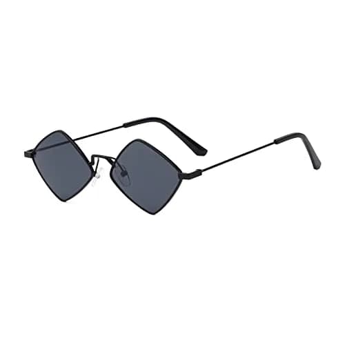 Dazzleimart Retro Diamond Shape Sunglasses for Men Women | Trendy Metal Quadrilateral UV Protection thumbnail 1