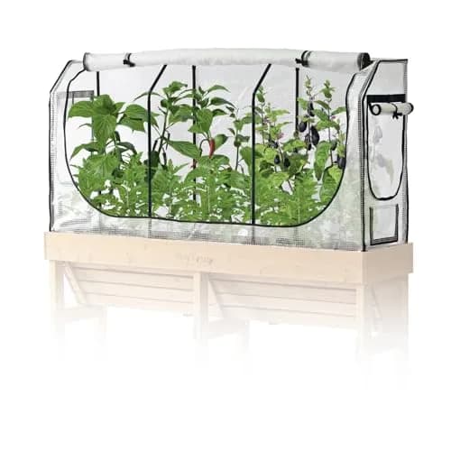 VegTrug Greenhouse Frame and Multi-Cover Set for Wall Hugger Medium 1.8m | Durable Micro Mesh & Steel Frame for Extended Growing Season thumbnail 1