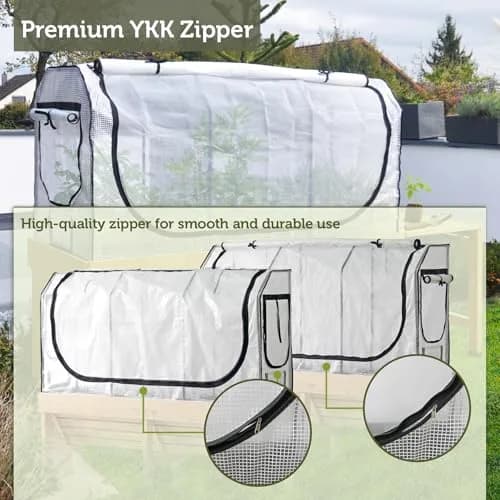 VegTrug Greenhouse Frame and Multi-Cover Set for Wall Hugger Medium 1.8m | Durable Micro Mesh & Steel Frame for Extended Growing Season thumbnail 9
