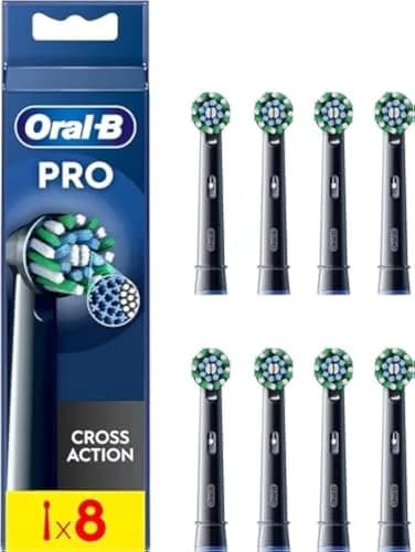 Oral-B Pro Cross Action Electric Toothbrush Head, 8 Pack | Deep Plaque Removal & Angled Bristles thumbnail 1
