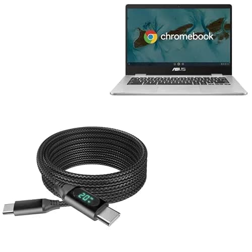 BoxWave PowerDisplay PD Cable 6ft | USB-C to USB-C 100W with LED Wattage Display thumbnail 1