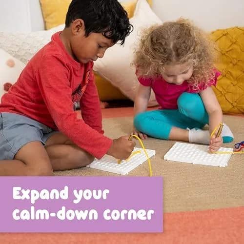 SPARK & WOW Calm Down Threading Boards Set of 2, Sensory Activity Board 19.3 cm (7.7”W x 5.5”H) | ASTM-Tested Educational Toy for Kids 3+ thumbnail 2