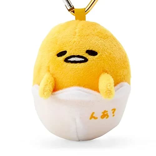 SANRIO Gudetama Mini Mascot Holder Yellow | Heart-Shaped Bag Accessory for Kids & Unisex thumbnail 2