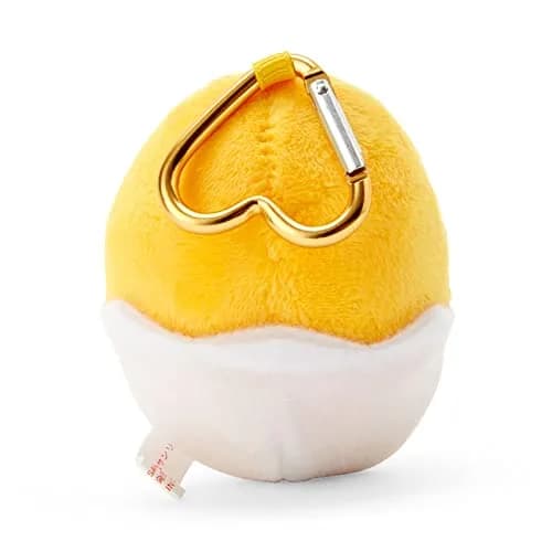 SANRIO Gudetama Mini Mascot Holder Yellow | Heart-Shaped Bag Accessory for Kids & Unisex thumbnail 3