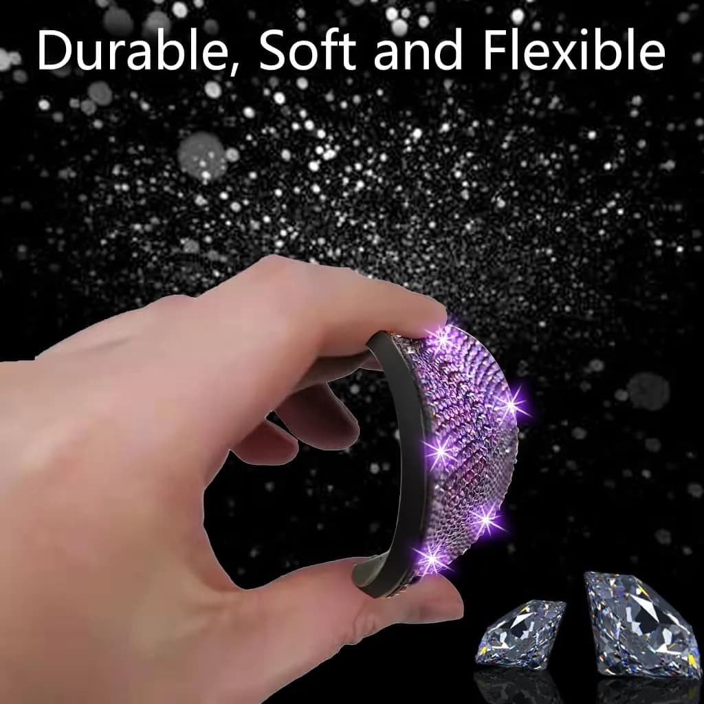 NBTEPEM Bling Car Cup Holder Coasters - 2 pcs, Purple Violet | Sparkle & Protect Your Car Interior - view 4