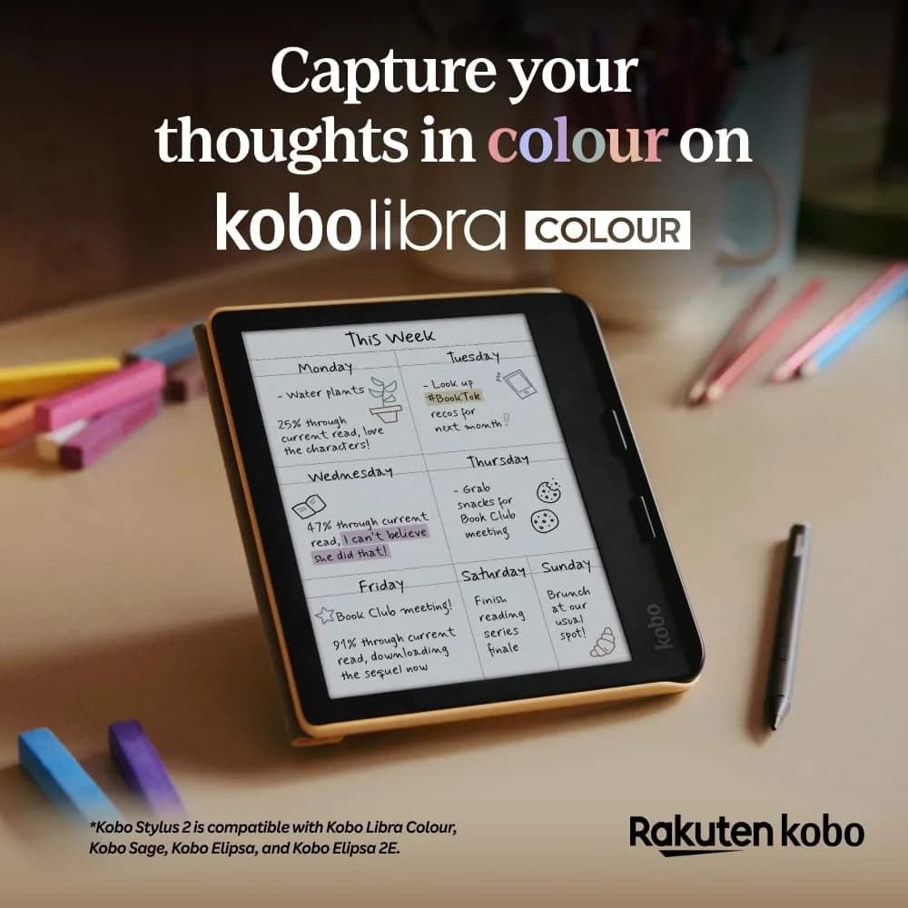 Kobo Stylus 2 Black | 13.8g (0.49oz) | Mark Up eBooks & PDFs, Rechargeable USB-C - view 6