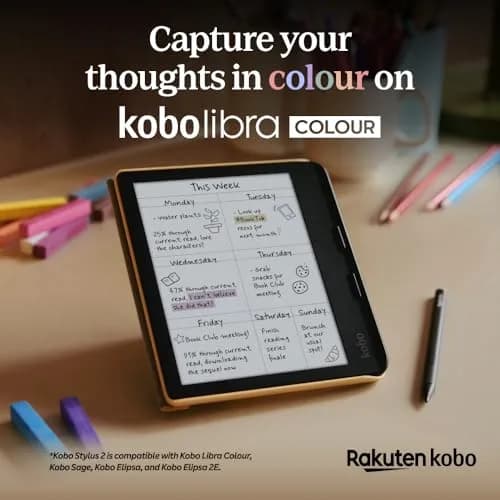 Kobo Stylus 2 Black | 13.8g (0.49oz) | Mark Up eBooks & PDFs, Rechargeable USB-C thumbnail 6