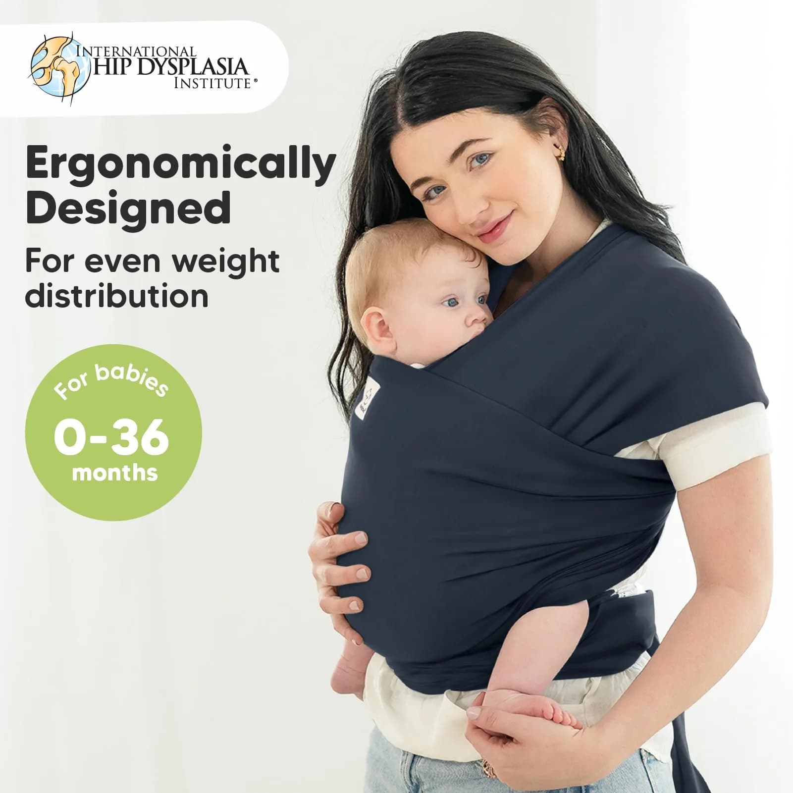 KeaBabies Original Baby Wrap Carrier in Midnight - One Size, Pack of 1 - view 2